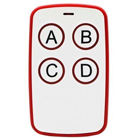 (Rot) Kabelfernbedienung (433 MHz) für elektrische Garagentore, tragbar, große Reichweite