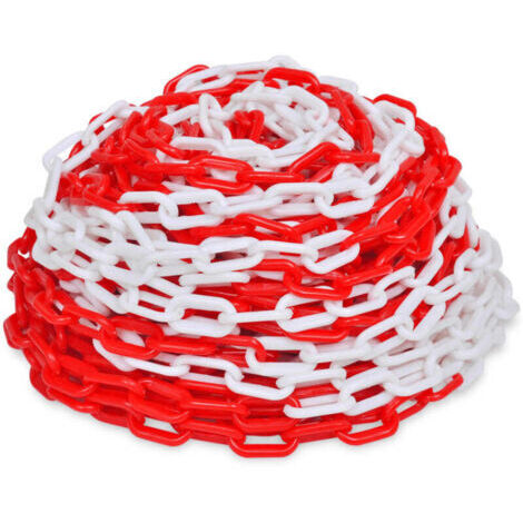Rot-weiße Warnkette vidaXL855262
