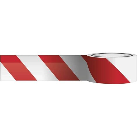 Rot-weißes Baustellenwarnband 60 mm x 33 m
