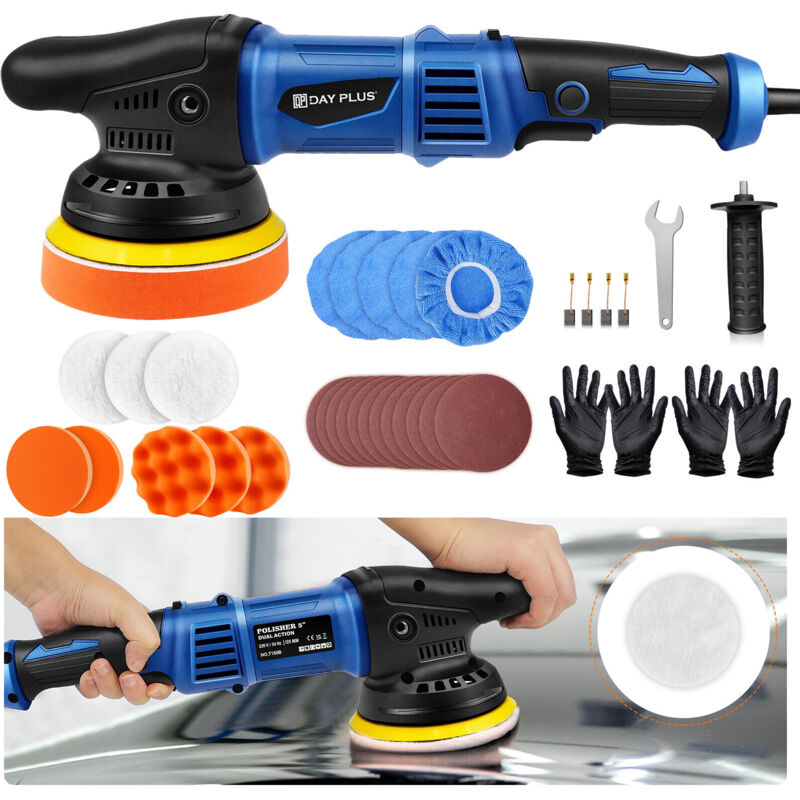 Dayplus - Rotary Car Polisher Buffer Electric Polishing Machine Detailing Sander Pad Set