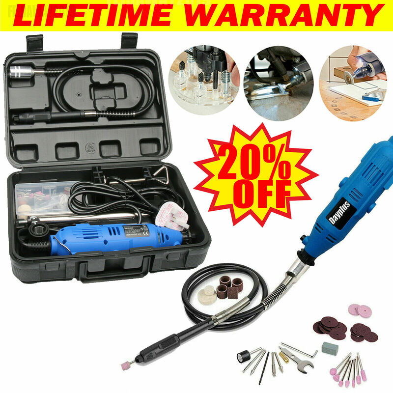 Briefness - Rotary Tool Kit, Multi-Functional Tool with 80 Piece Attachment Accessories for Grinding, Cutting, Engraving, Drilling, Polishing