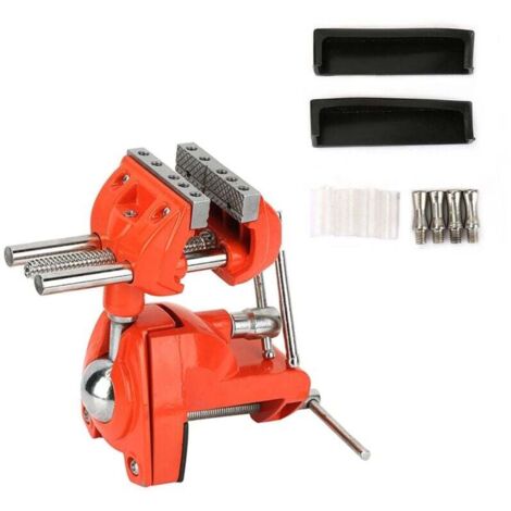 Rotating clamping vise, mini 360° adjustable table vise, 70mm jaw width, benchtop woodworking vise
