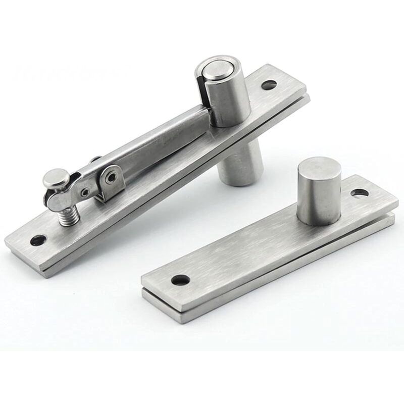 Linghhang - Rotating Door Hinge Stainless Steel Hinges 360 Degree Adjustable Concealed Hinges Rotating Hinge Pivot Hinge for Cabinet Wooden Door