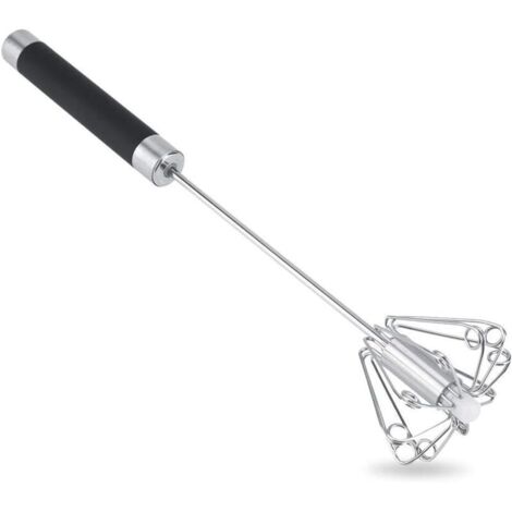 Rotating Egg Beater - Durable, rust-resistant stainless steel rotating manual egg beater