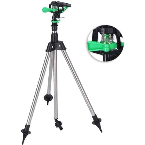 Rotating Irrigation Sprinkler Adjustable Watering Nozzle with Tripod for Garden Agriculture