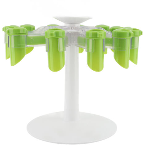 Rotating Seasoning Bag Rack ABS PP Sealing Clip Rotating Spice Bag Storage Organizer for Kitchen Countertop