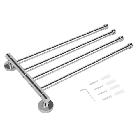 Rotating Towel Wall Mounted Hanger Holder Hook Organizer Home Kitchen Bathroom