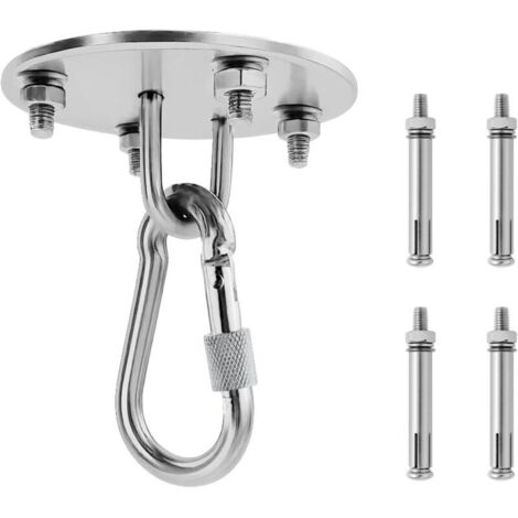 Rotation Crochet Plafond, Lourds Acier Inoxydable 450 kg Capacité avec Vis Fixation pour Chaise Suspendue, Balançoire, Servie