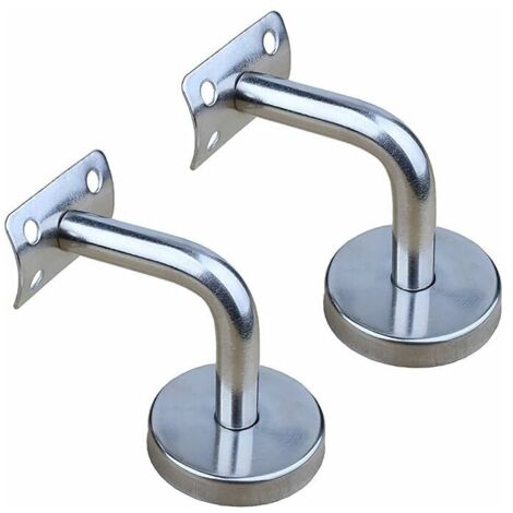 Rotational - 2er-Pack Handlaufhalterungen aus poliertem Edelstahl zur Wandmontage, Innenwandhandlauf, Dachboden, Seniorenhandlauf, Korridor-Stützstange