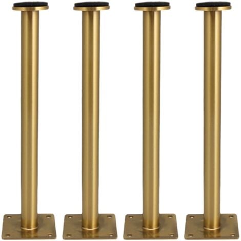 SIMPLICITY Rotationnel-4 pieds de meuble réglables en acier inoxydable pour table d'armoire 25 cm doré, 11