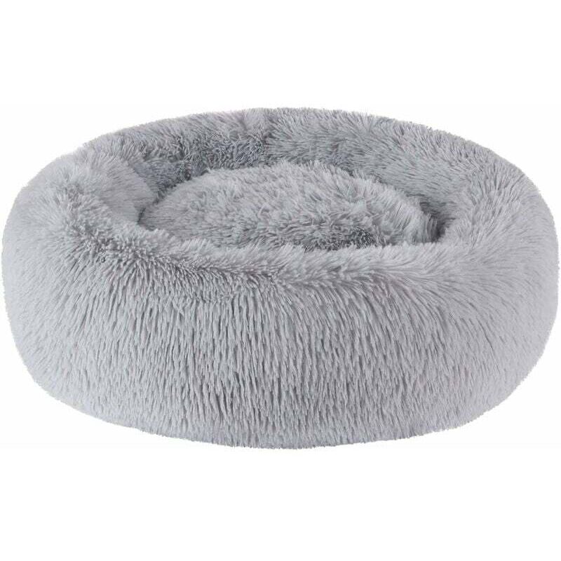 Rotationnel-Lit Moelleux Rond pour Chien Extra Large Lavable avec Coussin,Deluxe Panier Chien Coussin Panier Donut lit pour Chien Grande
