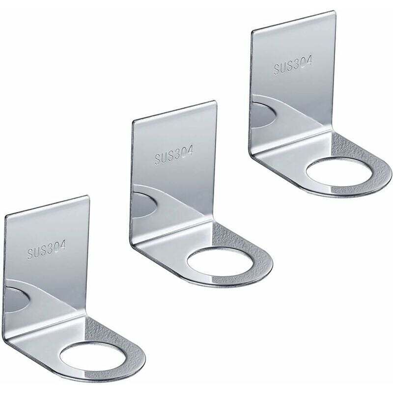 Rotationnel-Porte Distributeur Savon Mural argent 3 Pieces,Guazhuni Ouverture de 27 mm Support, Accessoire Salle de Bain , Inoxydable
