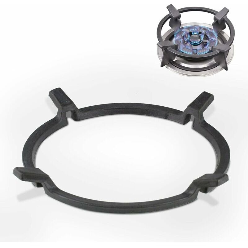 Rotationnel-Support de Poêle à Wok en Fonte Support de Wok Universel Adaptateur Wok Gaz pour Poêle en Fonte Antidérapant Noir, pour Brûleurs,Plaques
