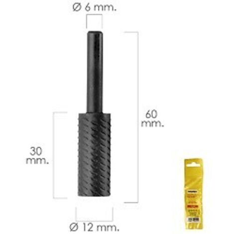 Rotationsfräser für zylindrisches Metall Ø 12 mm. Für Bohr-/Fräsmaschine
