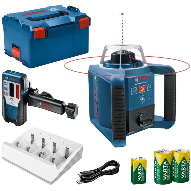 Bosch Rotationslaser Grl 300 Hv + Laser-empfänger Lr 1 + Varta In L-boxx 238