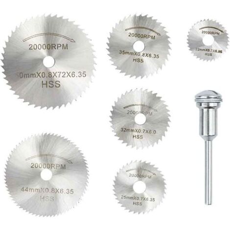 Rotationswerkzeug-Set inklusive Schleifscheibe, Mini-Kreissägeblatt, Spiralbohrer, Polierwerkzeugen und Schleifwerkzeugzubehör (7-teilig)