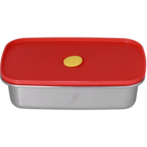 Rote Bento-Box 600 ml, luftdicht und leicht für das Mittagessen im Büro, leicht zu reinigen