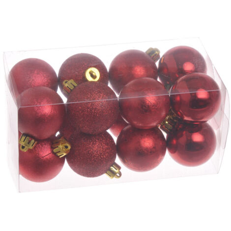 rote Kugeln 4cm 16Stk  158CAN4-16MIX05