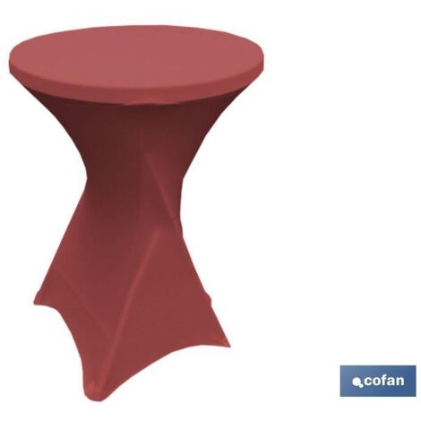 Rote Stehtischabdeckung
