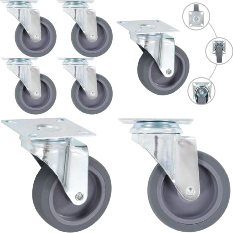 Rotelle Girevoli 4 pz 75 mm - Ruote per mobili - Ruote per carrelli
