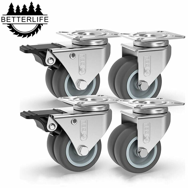 Rotelle per mobili da 400 kg, rotelle girevoli da