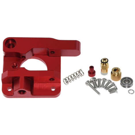Roter 3D-Doppelzahnrad-Extruder aus Aluminiumlegierung für CR-10/10S, gerade Metallteile