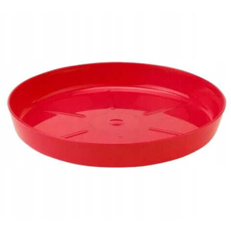 Roter Blumentopfuntersetzer 12,6x1,8cm Kunststoff dekorativ