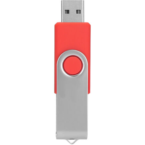 Roter, drehbarer USB-Stick mit 1 GB Speicherkapazität für PC und Tablet