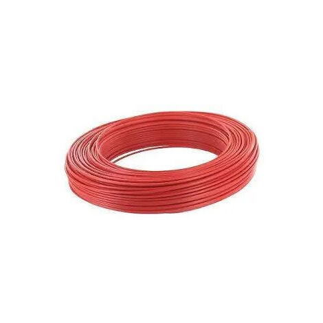 Roter elektrischer Draht HO7V-U 2,5 mm², 25-m-Spule