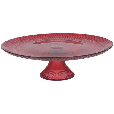 Roter Glasständer 21 cm x H 9 cm rotes Glas