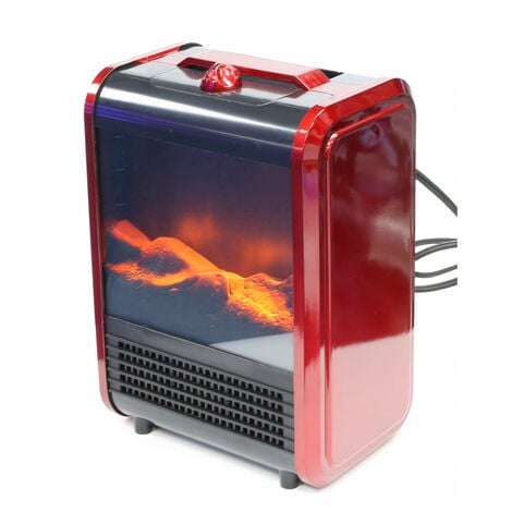 Roter Kamin - Venteo - Tragbarer, kompakter Kamin - Rot - Erwachsene - Flammeneffekt - Regulierbar 1500W