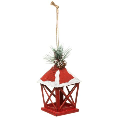 Roter Laternenzweig Weihnachtsbaum im Metallkäfig - Feeric lights & christmas