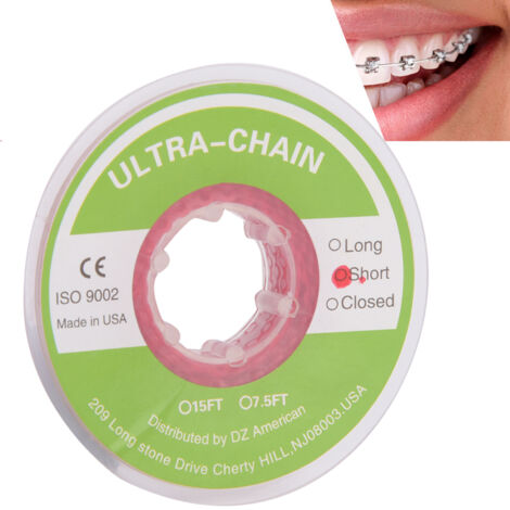 Rotes kieferorthopädisches Gummiband für Zahnspangen