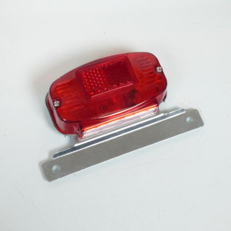 rotes Rücklicht mit grauem Kennzeichenhalter vintage Glühbirne