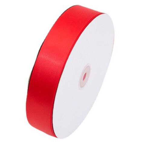 Rotes Weihnachtsband, 91 m, Polyester, für Geschenkverpackungen, Gebäck und Geschäfte