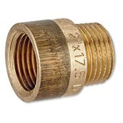 Rotguss Gewindefitting-Hahnverlängerung 1/2'' x 17,5 mm