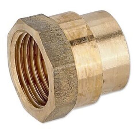 Rotguss Gewindefitting-Reduktionsmuffe 1/2'' IG x 3/8'' IG