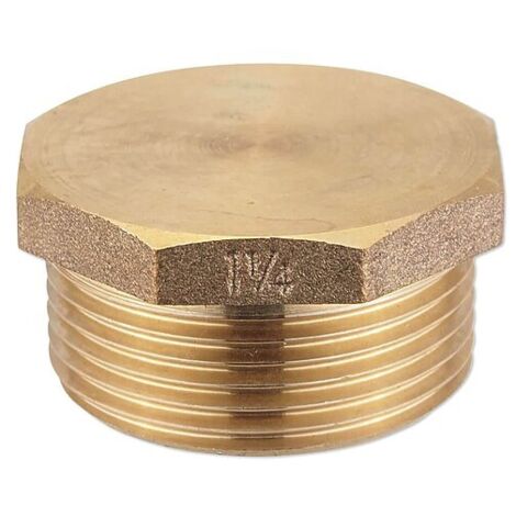 Rotguss Gewindefitting-Stopfen 1 1/4'' AG