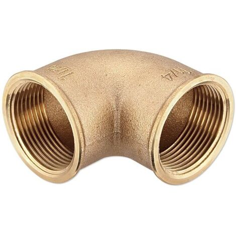 Rotguss Gewindefitting-Winkel 90° - 1 1/4'' IG x 1 1/4'' IG