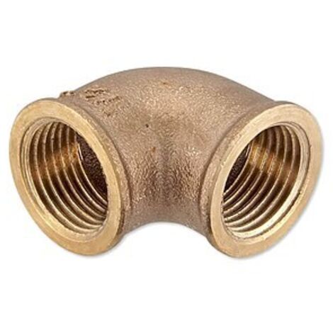 Rotguss Gewindefitting-Winkel 90° - 1/2'' IG x 1/2'' IG