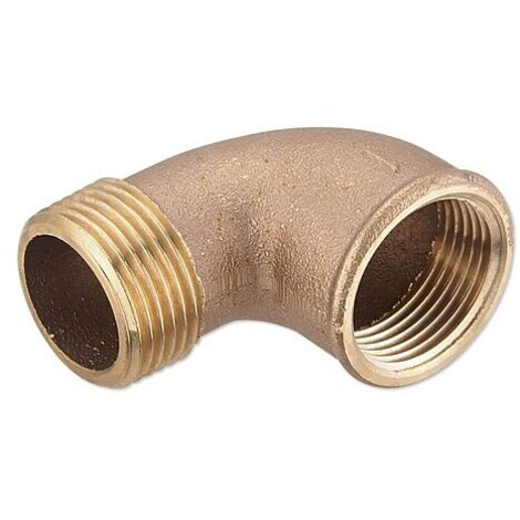 Rotguss Gewindefitting-Winkel 90° - 1'' IG x 1'' AG