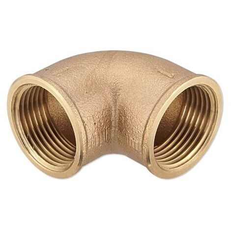 Rotguss Gewindefitting-Winkel 90° - 1'' IG x 1'' IG