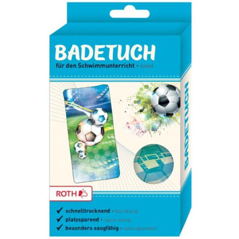 ROTH SERVIETTE DE BAIN POUR ENFANT - 60 X 120 CM, PEU ENCOMBRANTE ET À SÉCHAGE RAPIDE (FOOTBALL) 89434