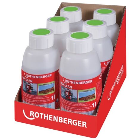 Rothenberger – Agent nettoyant et conservateur pour compresseur nettoyeur ROPLUS – Modèle chimie de nettoyage – Bouteille 1L pour 100L de contenu