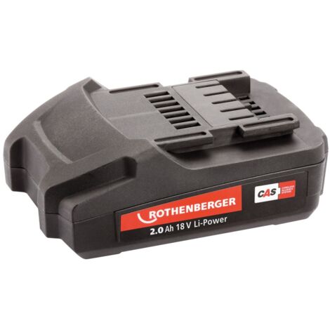 Rothenberger – Batterie Li-Ion 18V 2,0Ah – Technologie AIR COOLED – Gestion électronique pour durée de vie prolongée – Compatible avec AMPShare - 1000001652