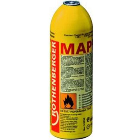 Rothenberger – Cartouches de gaz MAPP® 750 ml – Mélange sans butadiène – Température de flamme jusqu'à 2700 °C – Durée de combustion 2,5 heures
