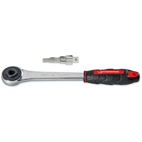 Rothenberger – Clé de montage étagée 1/2 pouce – Acier chrome-vanadium – 670 g – Compatible vannes de chauffage et robinet – Mécanisme cliquet réversible