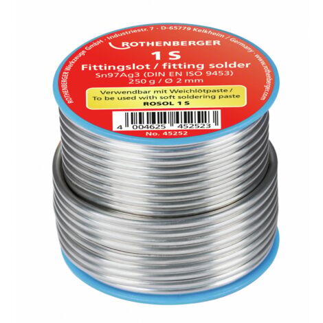 ROTHENBERGER Fittingslot 1S, 2mm, 250g, Spule  - 45252