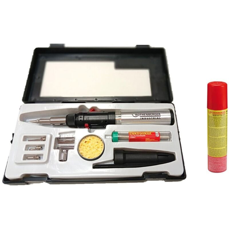 Rothenberger Industrial - 1x hot pen Piezo Fer à souder à gaz y compris 1x gaz de recharge 100 ml
