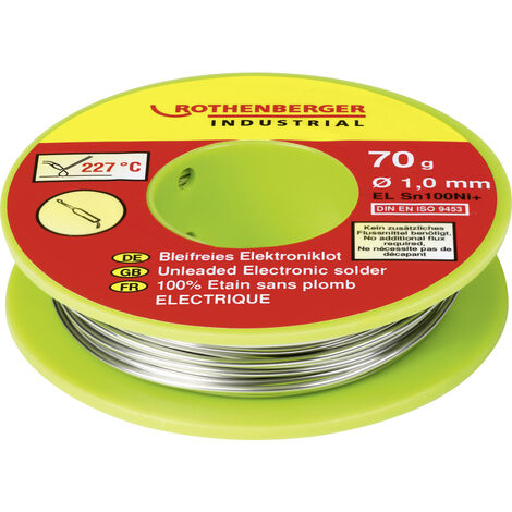 Rothenberger Industrial Bleifreies Elektroniklot 70g Lötzinn, bleifrei